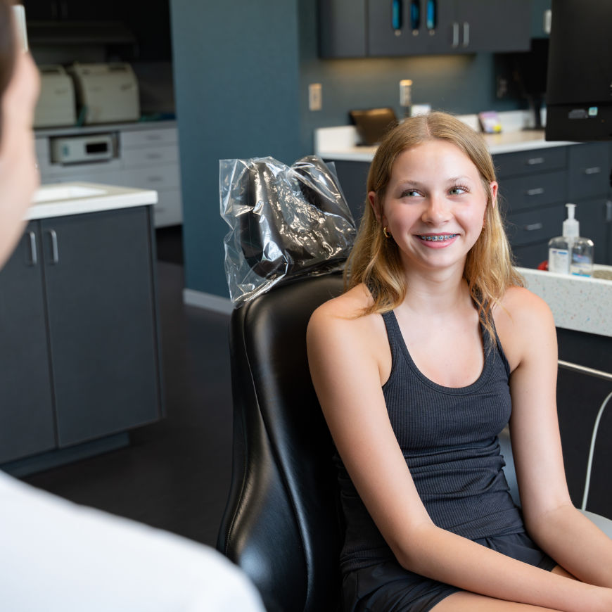 teen patient smiling