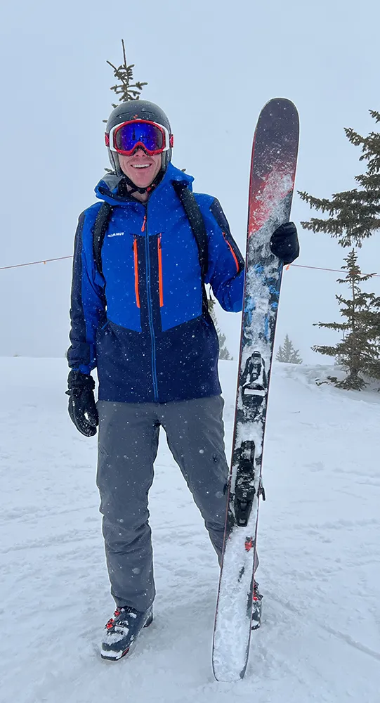 Dr. Adam Hoxie skiing