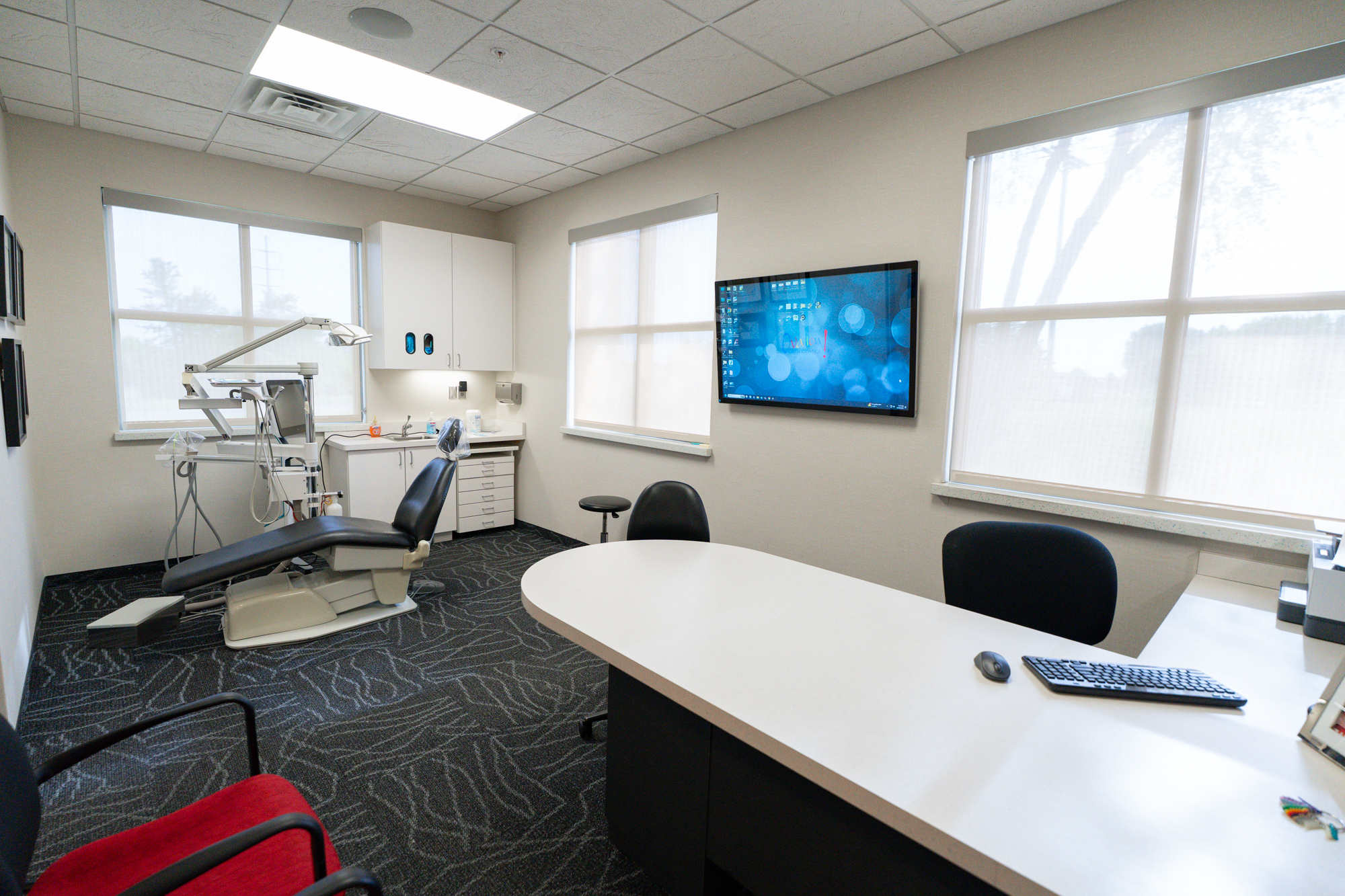 Bright treatment bay at Ovation Orthodontics